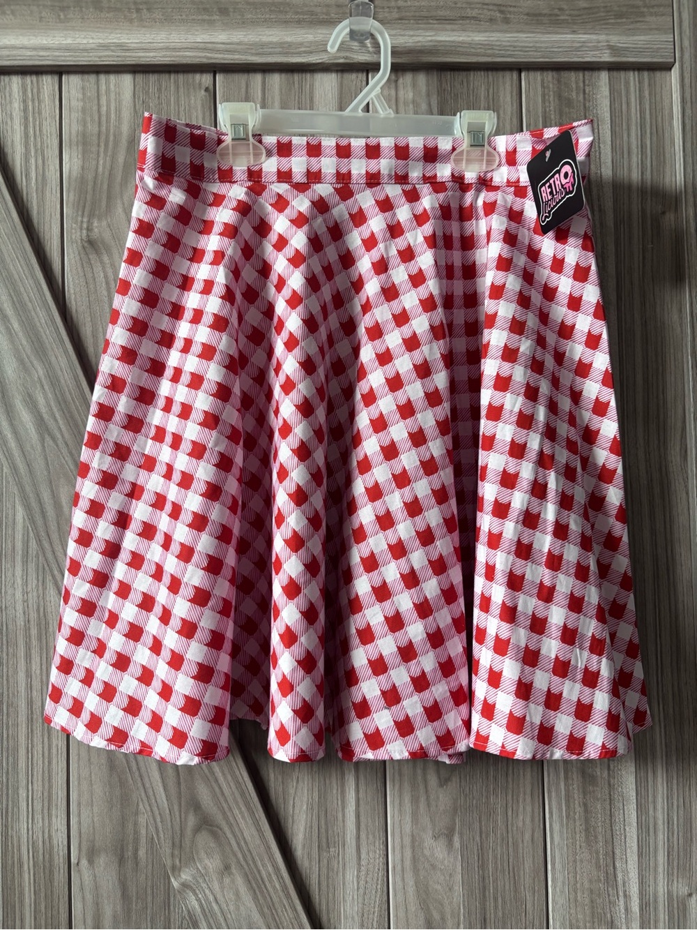 Retrolicious Red & White Gingham Circle Skirt